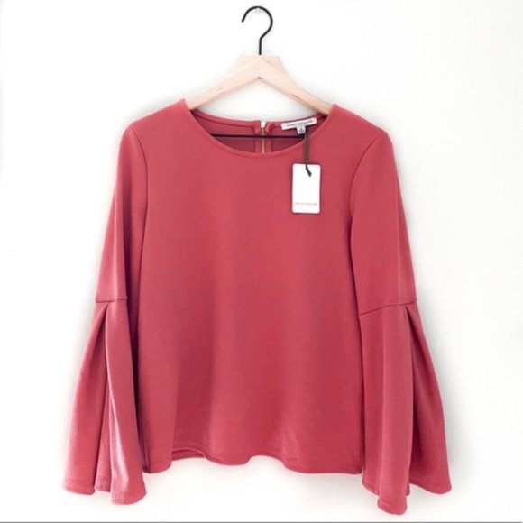Green Envelope Tops - NWT Pink Bell Sleeve Blouse